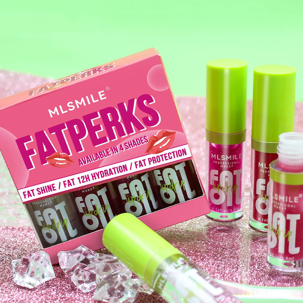 8-Color Lip Gloss Set with Shiny Finish