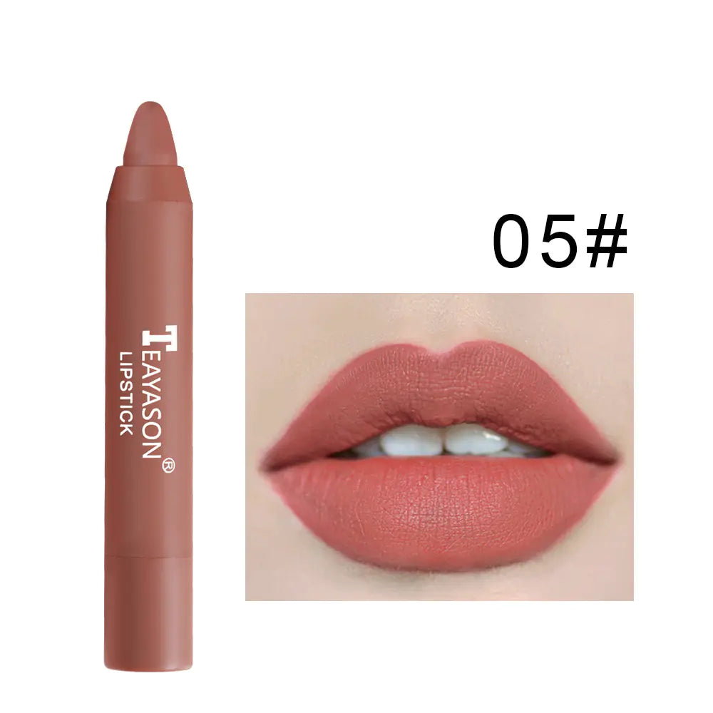 12 Colors Velvet Matte Waterproof Lipstick Pencil Set