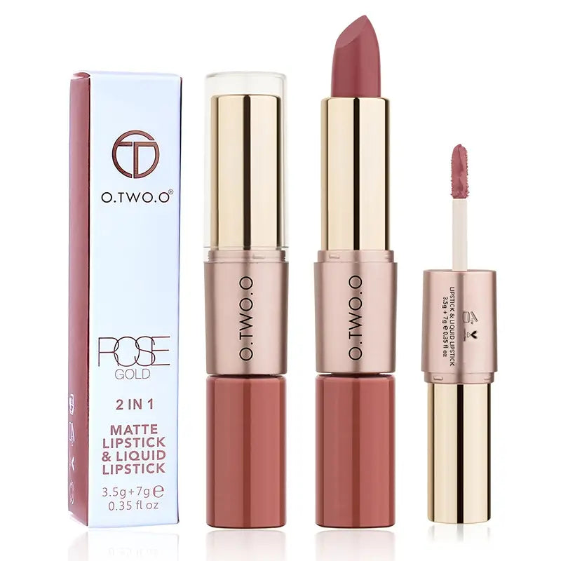 Double-End Velvet Matte Lipstick & Lip Gloss (12 Colors)