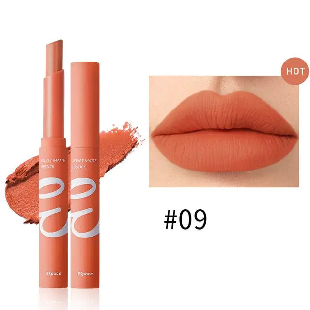 12 Colors Velvet Matte Lipstick - Long Lasting & Waterproof