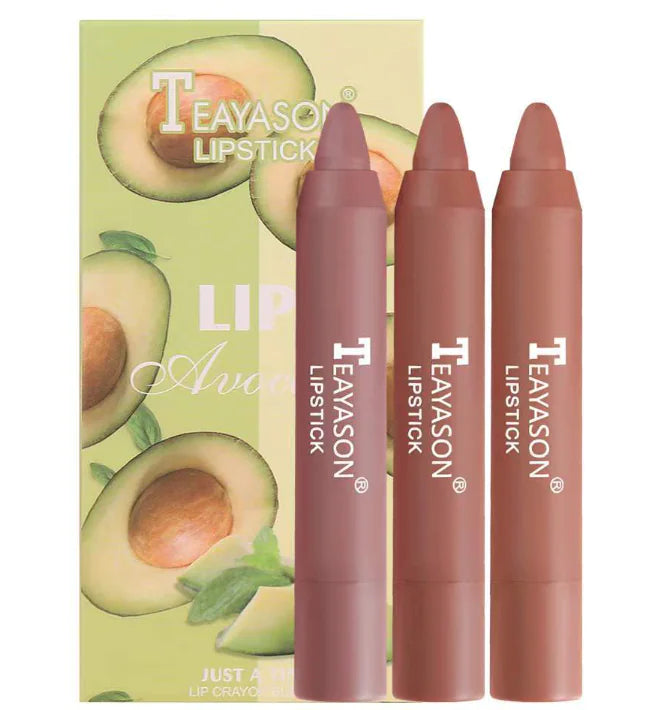 3 Sticks Set Matte Velvet Lipstick in Milk Tea Shades