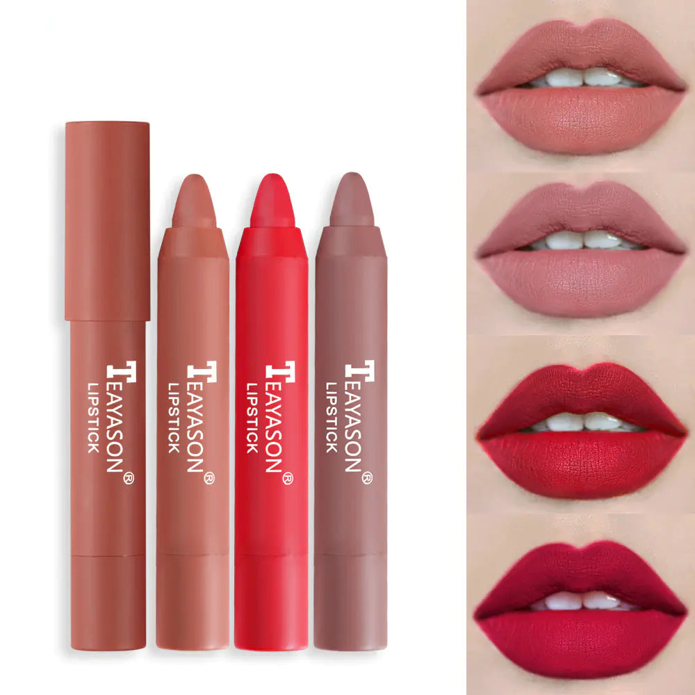 12 Colors Velvet Matte Waterproof Lipstick Pencil Set