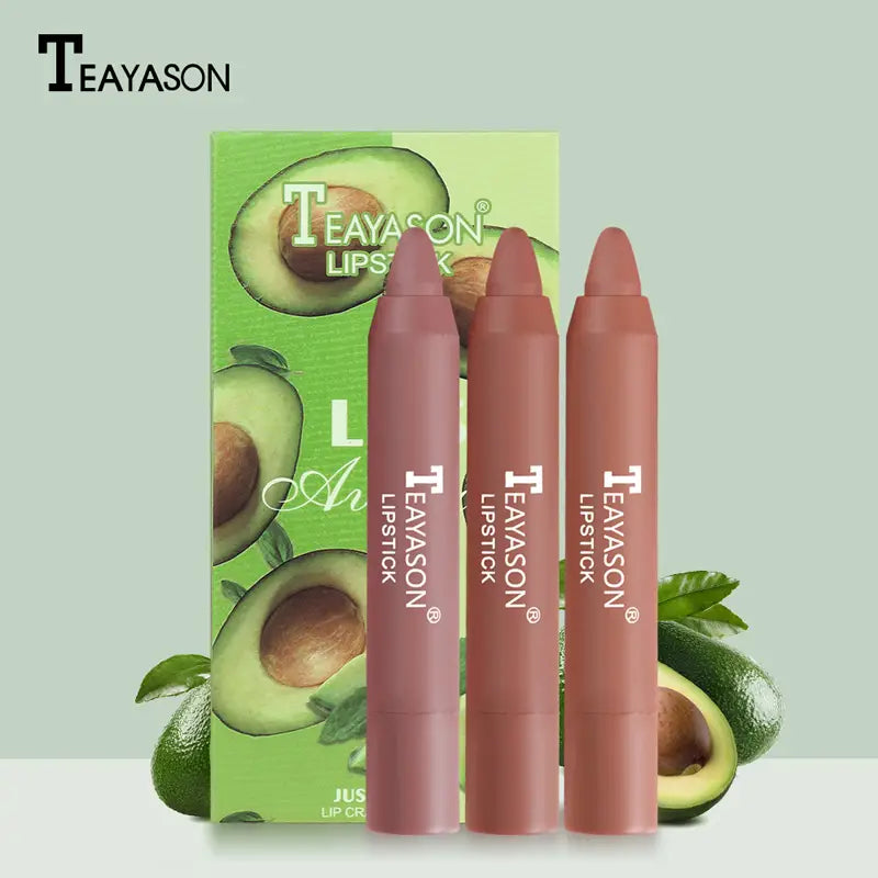 3 Sticks Set Matte Velvet Lipstick in Milk Tea Shades