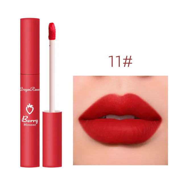 1pc Strawberry Velvet Matte Lipstick Set Box