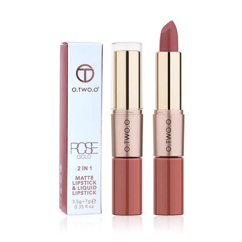 Double-End Velvet Matte Lipstick & Lip Gloss (12 Colors)
