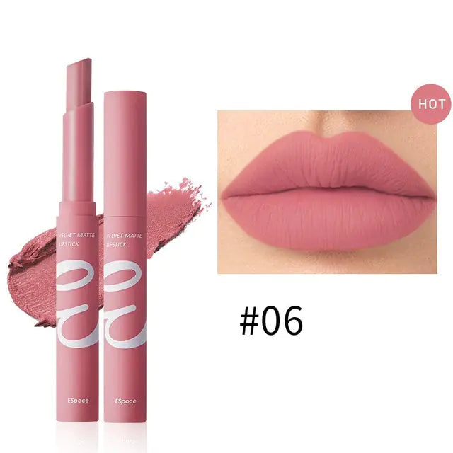 12 Colors Velvet Matte Lipstick - Long Lasting & Waterproof