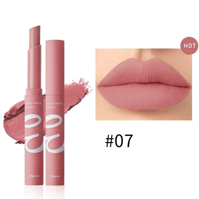 12 Colors Velvet Matte Lipstick - Long Lasting & Waterproof
