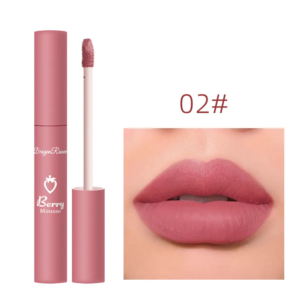 1pc Strawberry Velvet Matte Lipstick Set Box
