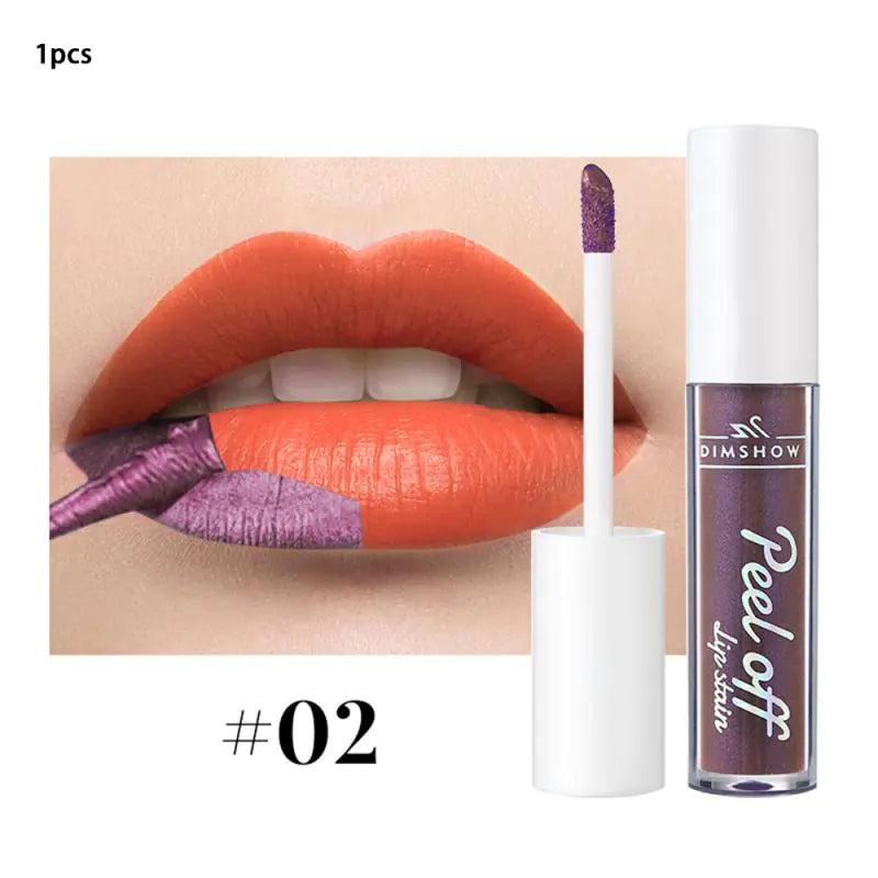 6 Colors Peel Off Lip Gloss - Waterproof Velvet Liquid