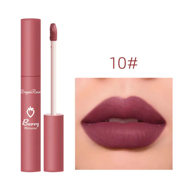 1pc Strawberry Velvet Matte Lipstick Set Box