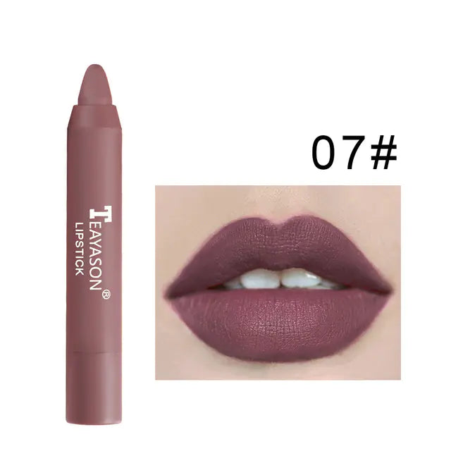 12 Colors Velvet Matte Waterproof Lipstick Pencil Set